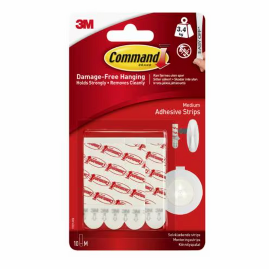 6 x 3M Sticker Command™ Adhesive Strip ( Extra Strong Rated for 2.5 lbs)